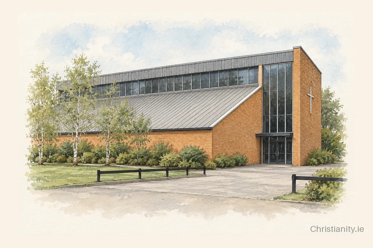 Watercolour and ink illustration of St. Aengus
