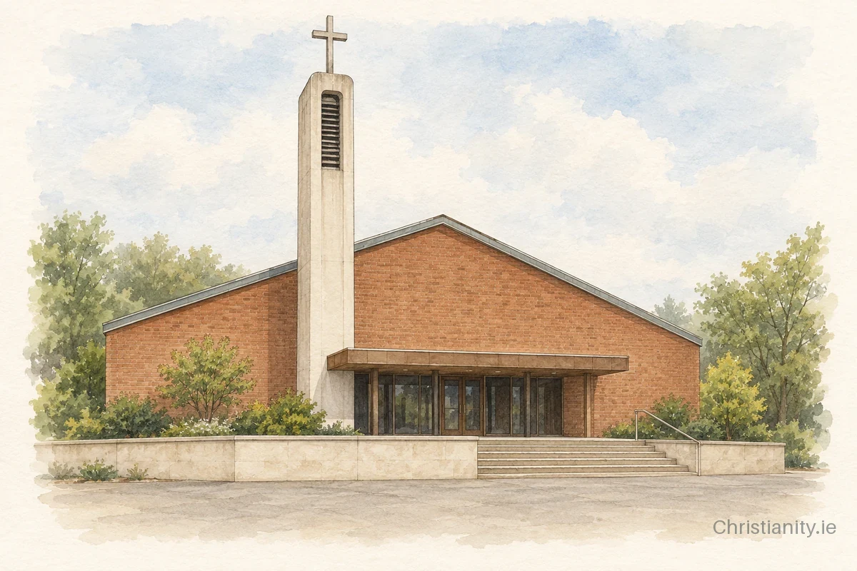 Watercolour and ink illustration of St. Agnes