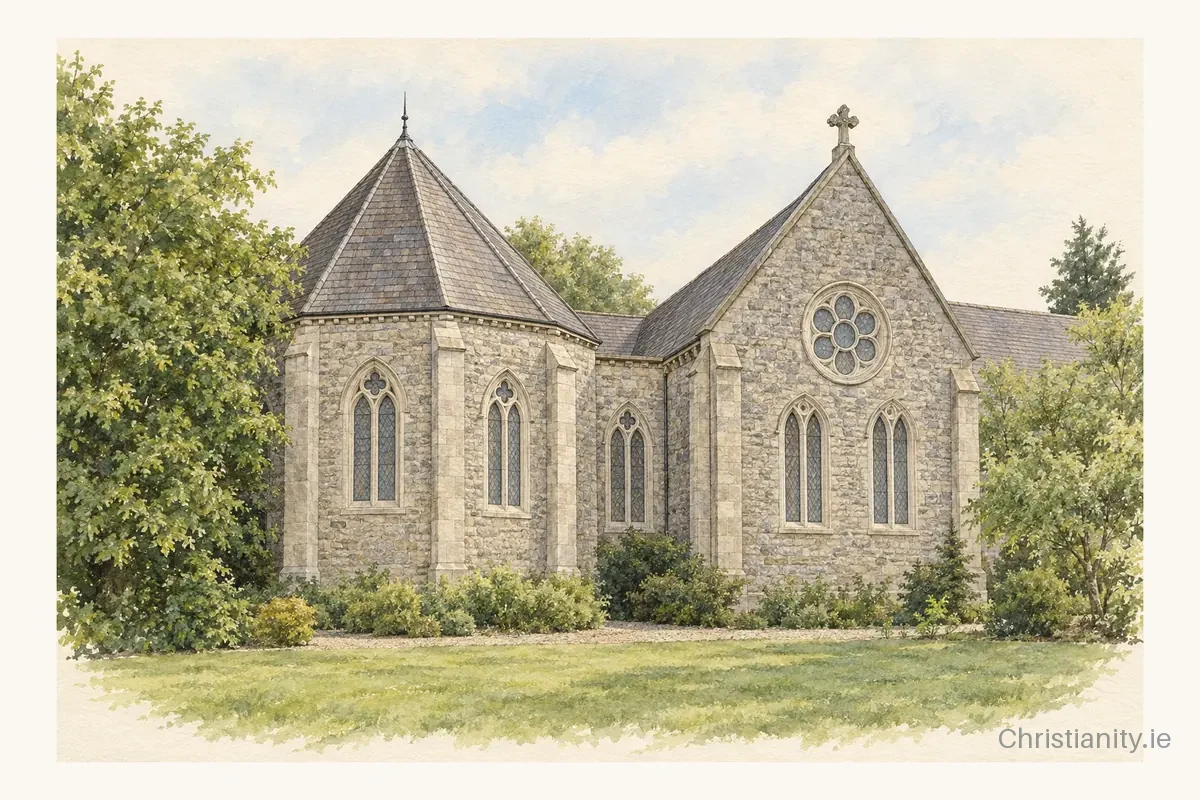 Watercolour and ink illustration of St. Anne