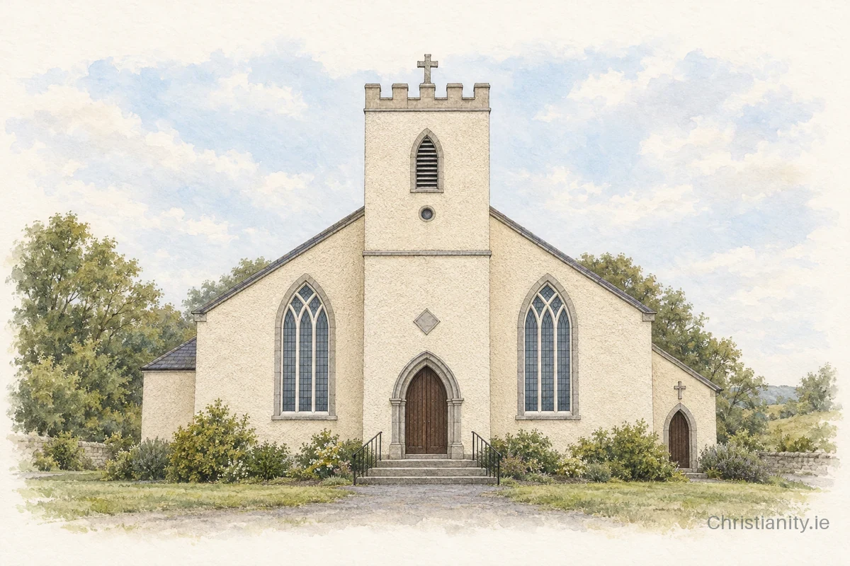 Watercolour and ink illustration of St. Bartholomew