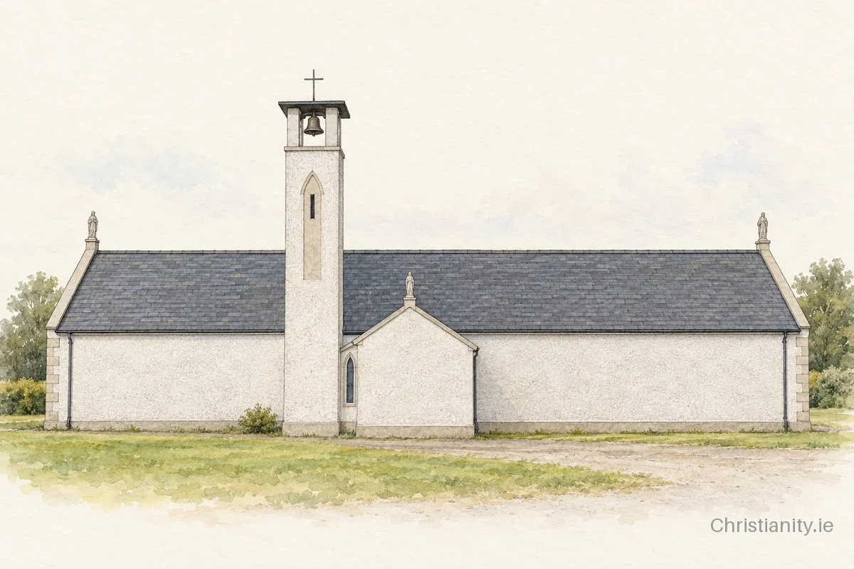 Watercolour and ink illustration of St. Brigid