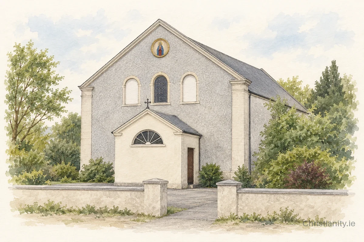 Watercolour and ink illustration of St. Brigid