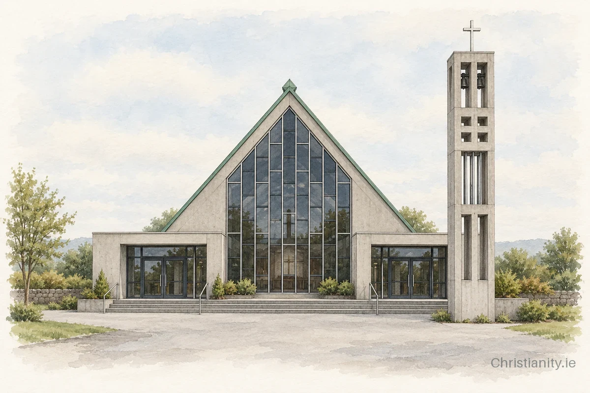 Watercolour and ink illustration of St. Brigid