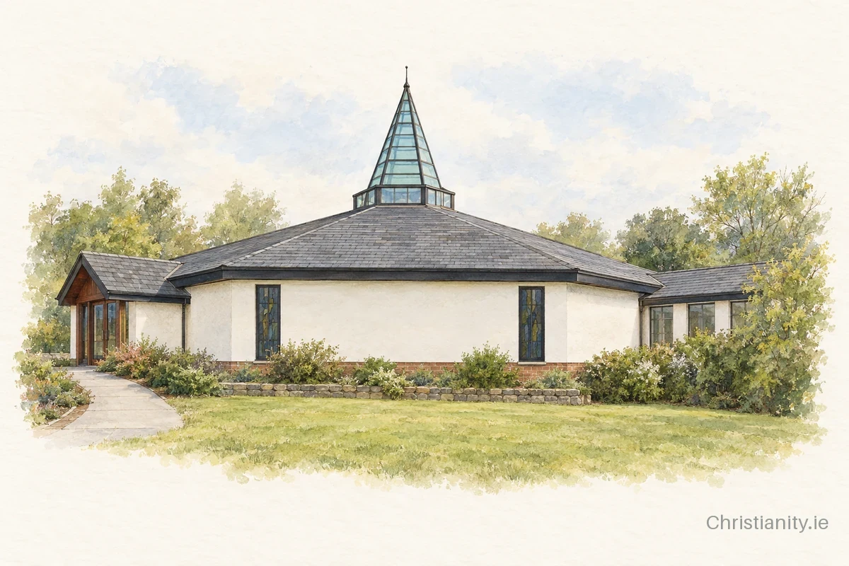 Watercolour and ink illustration of St Camillus Nursing Centre Chapel