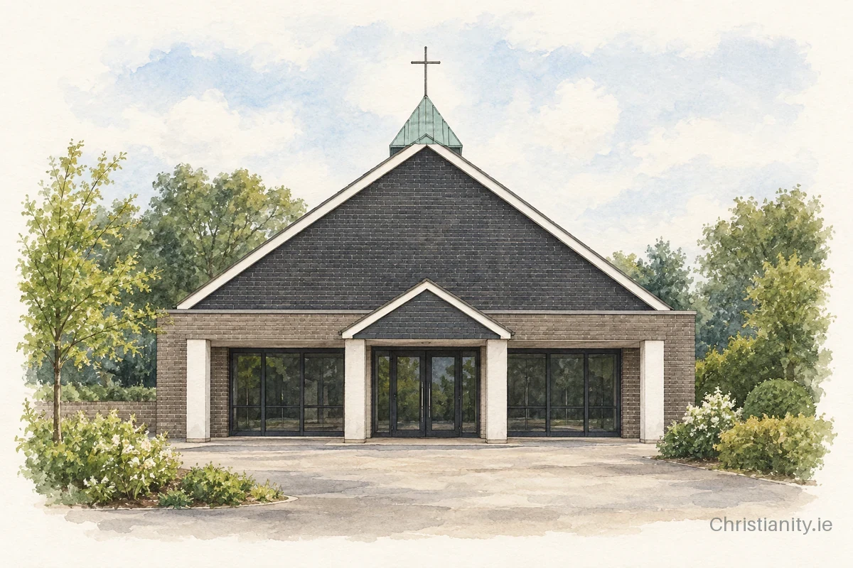 Watercolour and ink illustration of St. Colman