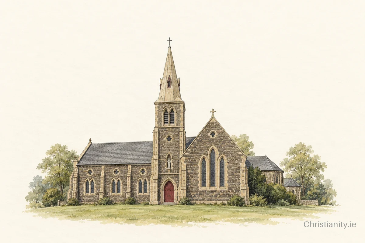 Watercolour and ink illustration of St Columba’s