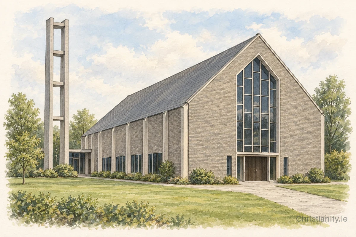 Watercolour and ink illustration of St. Eustace, Dominican Church