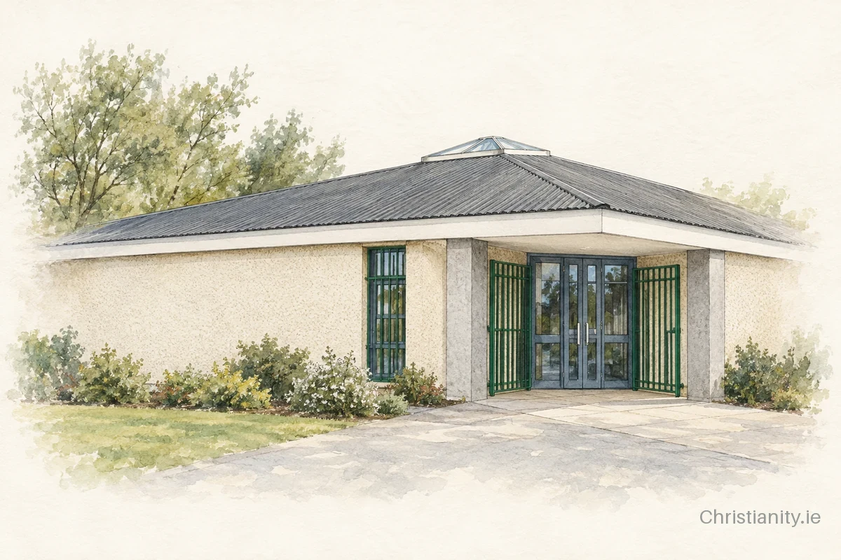 Watercolour and ink illustration of St Finian's Oratory