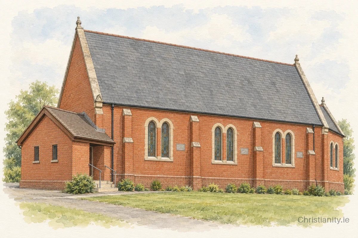 Watercolour and ink illustration of St. James' Church