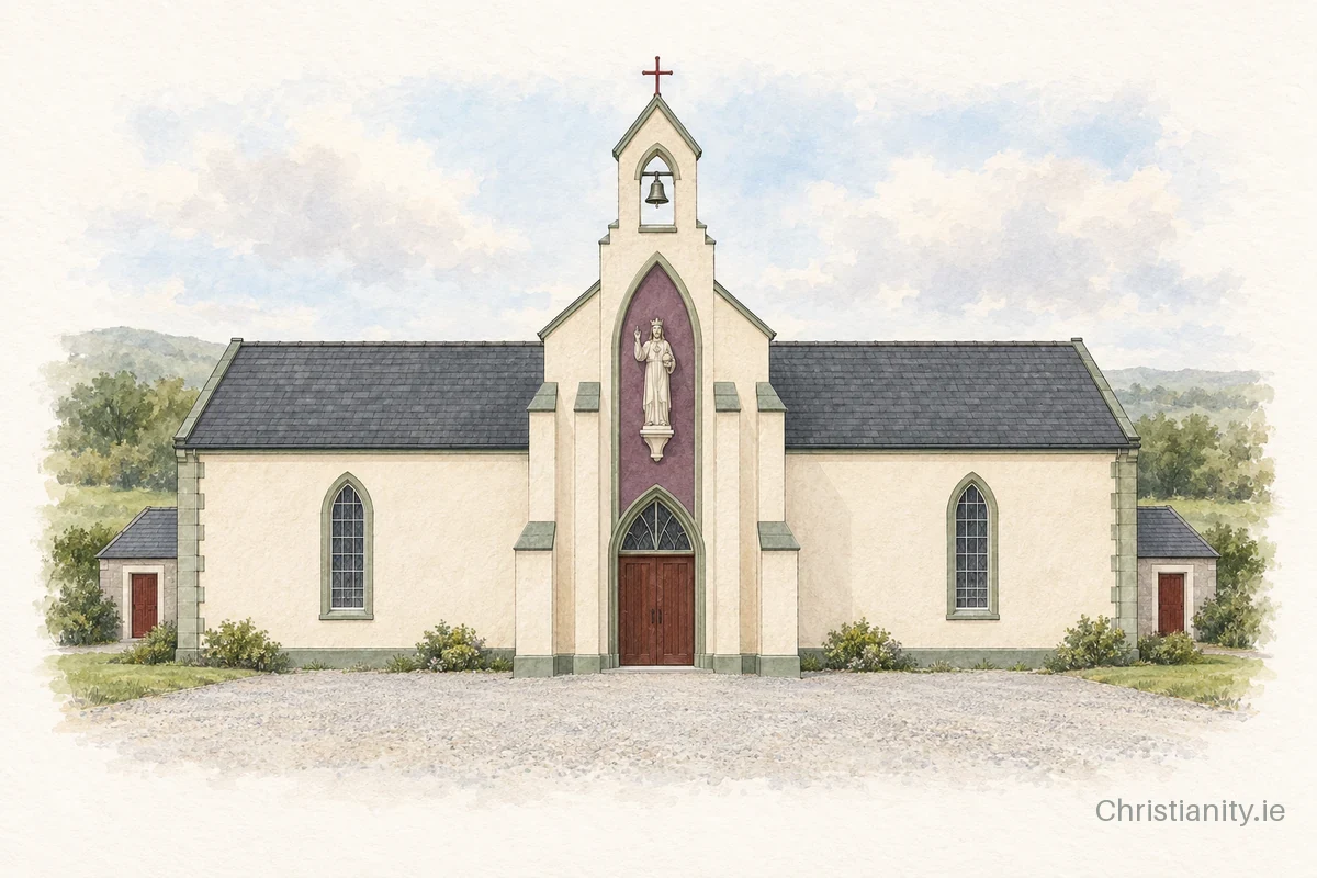 Watercolour and ink illustration of St. James - Easkey