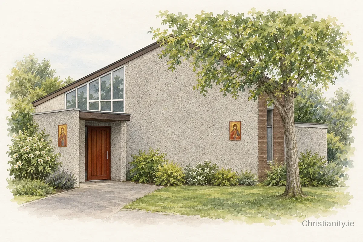 Watercolour and ink illustration of St. John Vianney, Ardlea