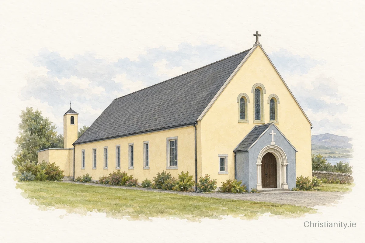 Watercolour and ink illustration of St. Joseph