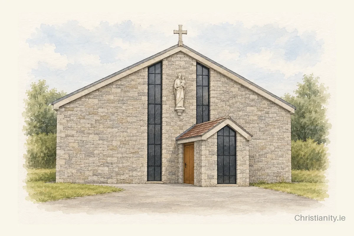 Watercolour and ink illustration of St. Joseph the Worker, Hazelwood
