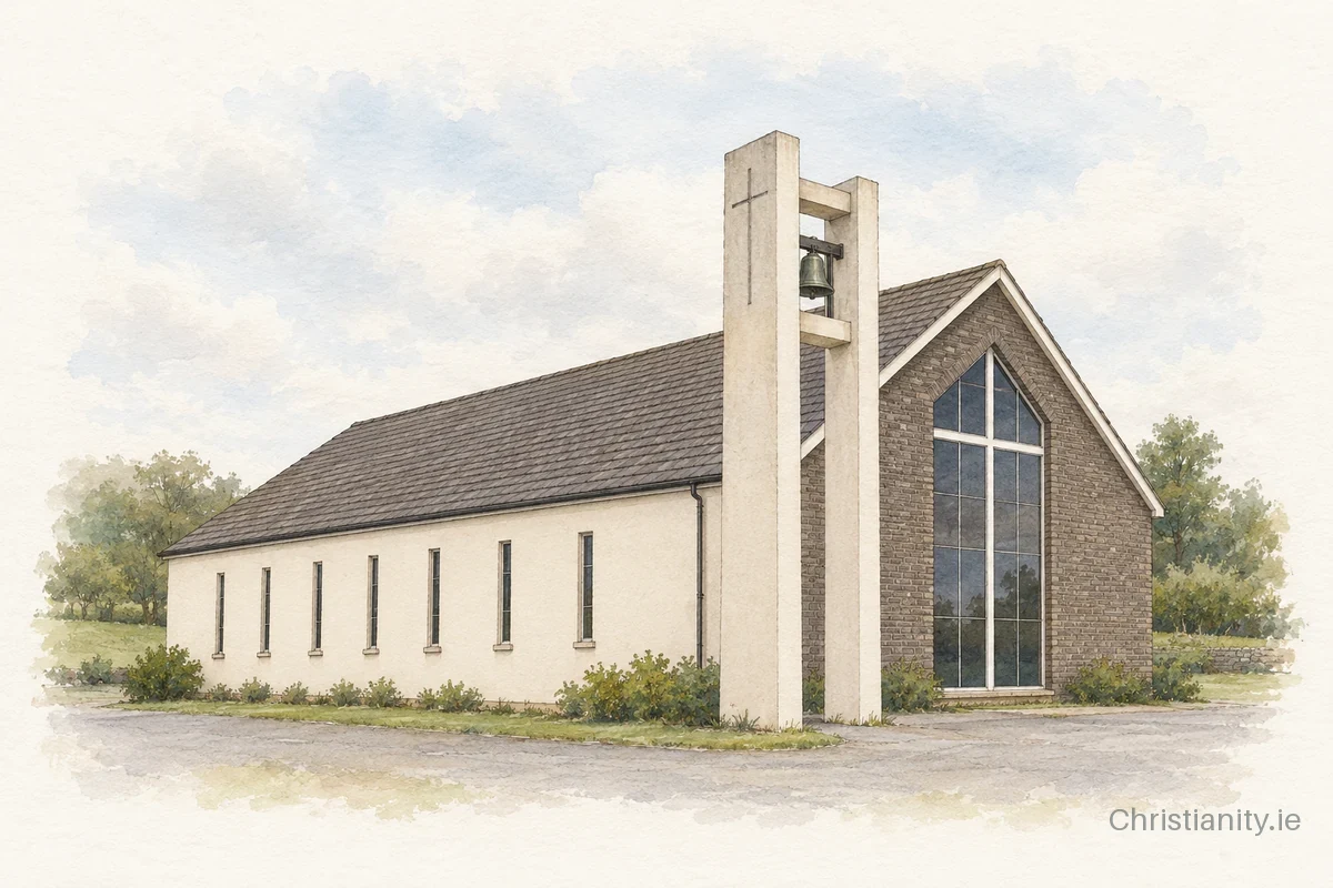 Watercolour and ink illustration of St. Joseph, Urlaur