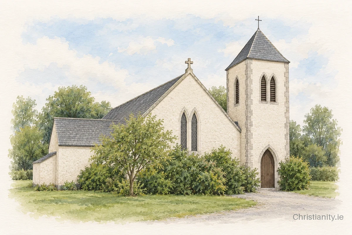 Watercolour and ink illustration of St Joseph's