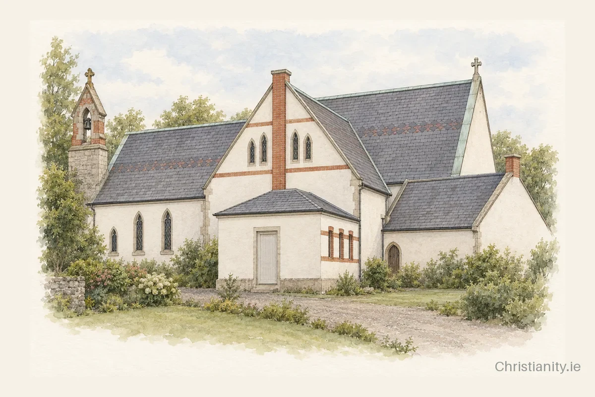 Watercolour and ink illustration of St. Joseph’s Church, Blackrock Road