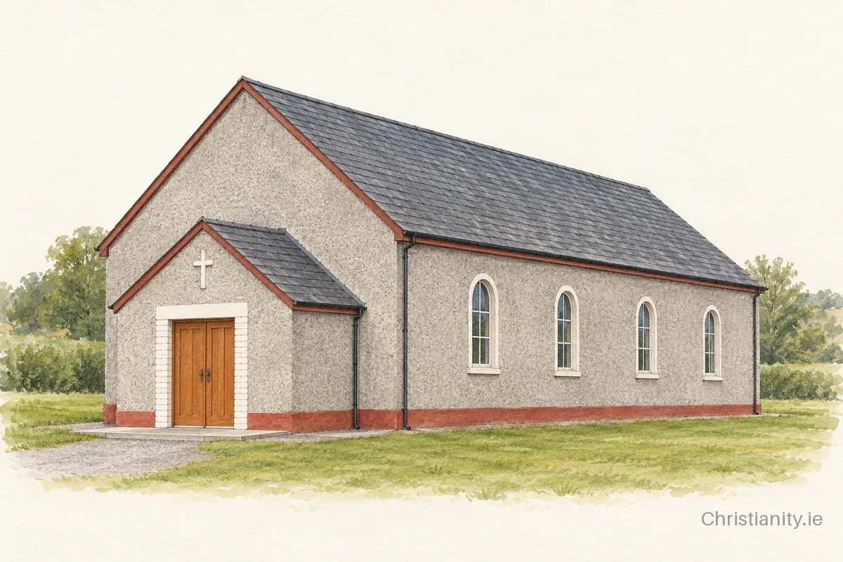 Watercolour and ink illustration of St Joseph’s Church