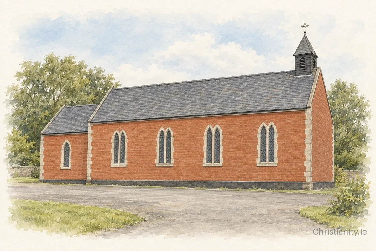 Watercolour and ink illustration of St. Joseph's Church
