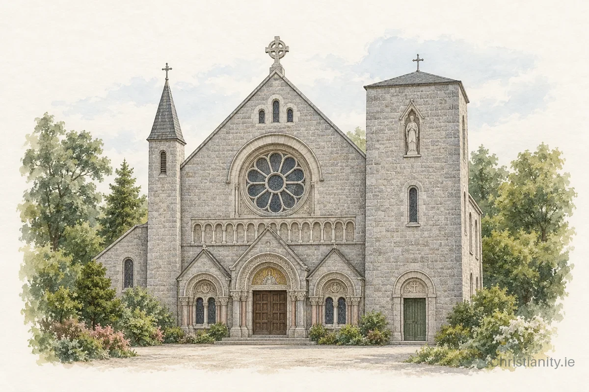 Watercolour and ink illustration of St Joseph's