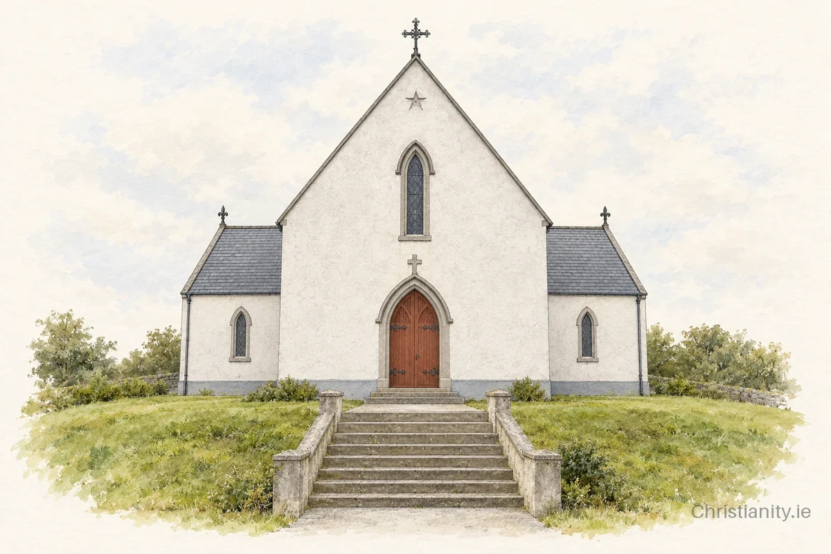 Watercolour and ink illustration of St Joseph’s
