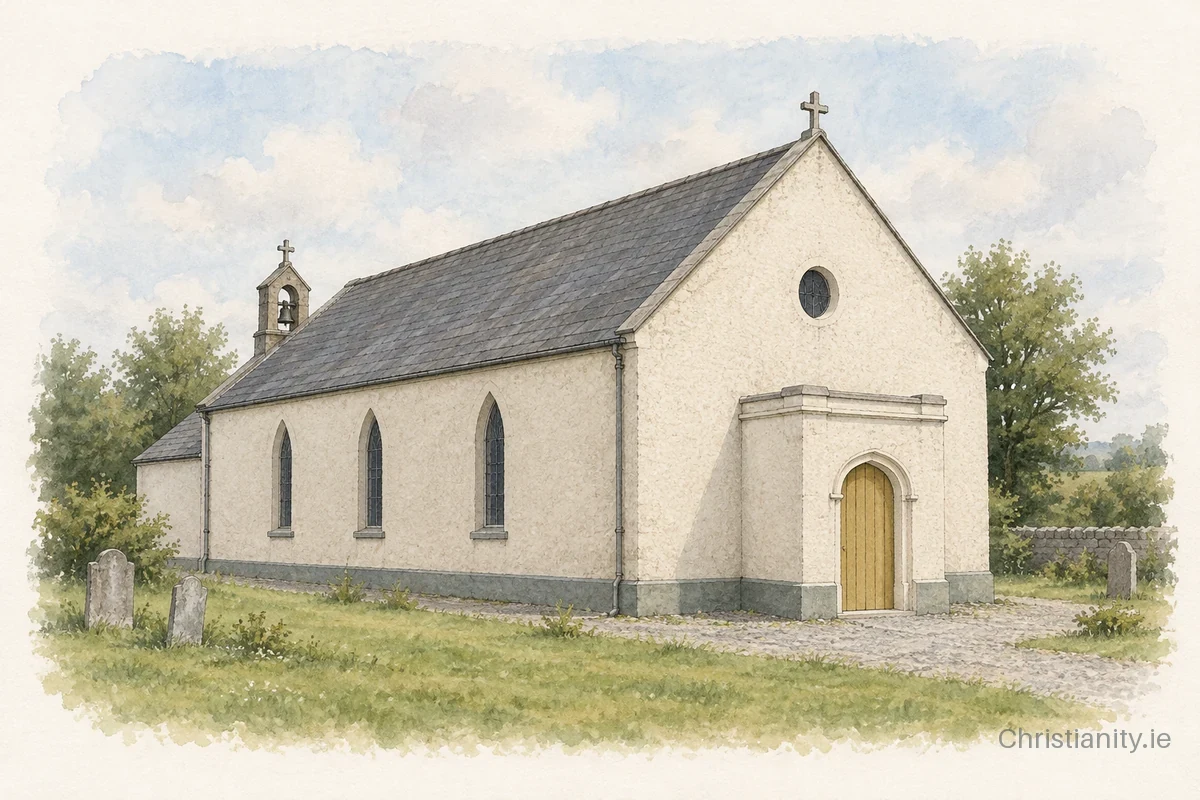 Watercolour and ink illustration of St Laurence O'Toole