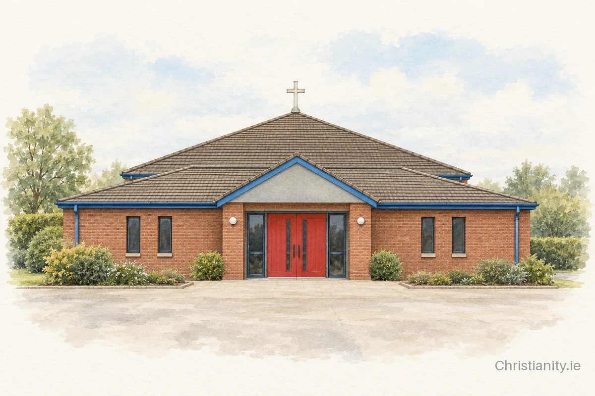Watercolour and ink illustration of St Luke’s Church
