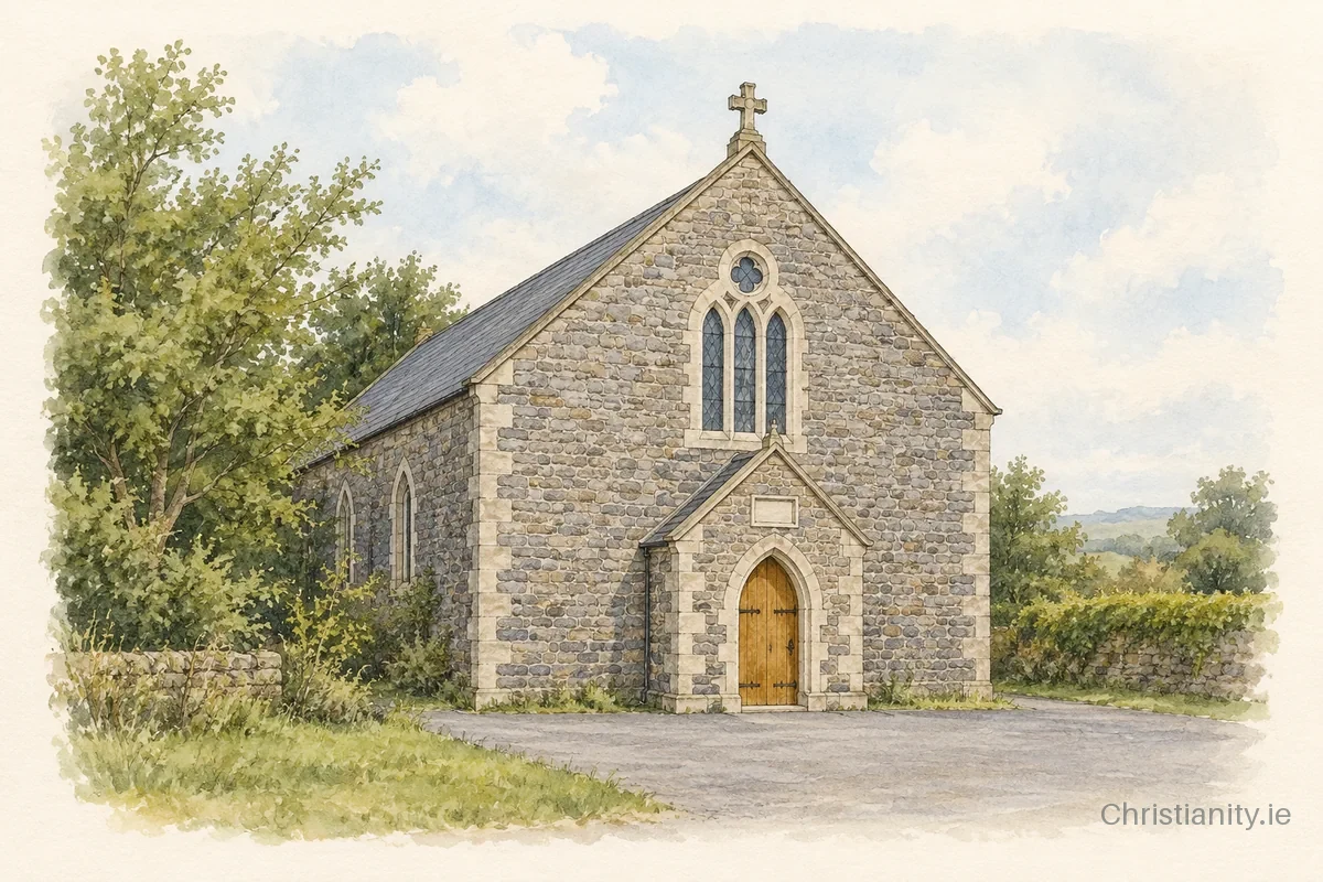 Watercolour and ink illustration of St. Malachy's Church