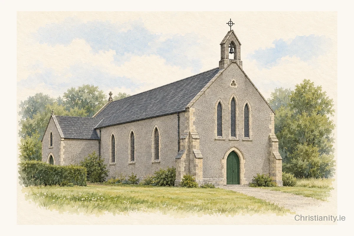 Watercolour and ink illustration of St. Mary