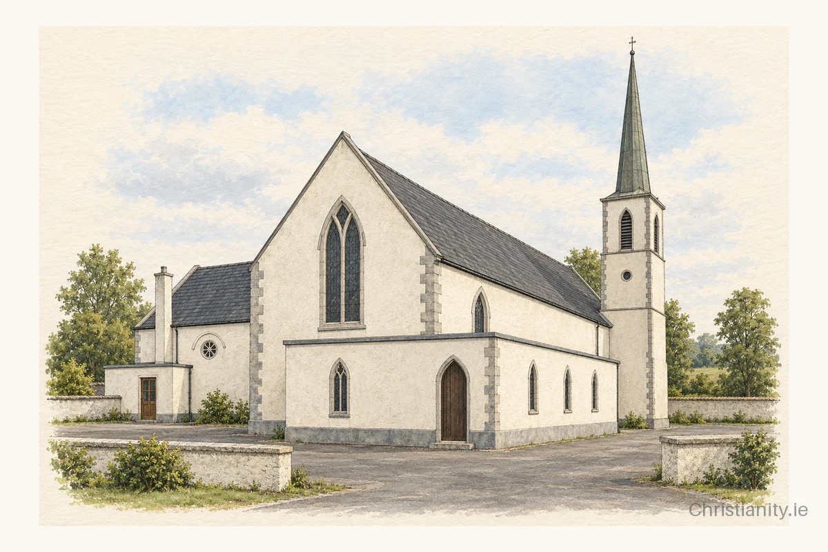 Watercolour and ink illustration of St. Mary