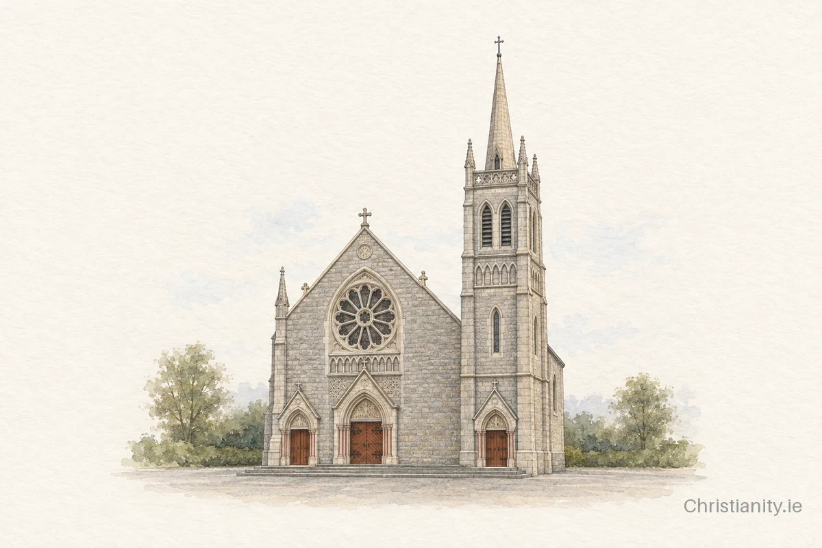 Watercolour and ink illustration of St. Mary