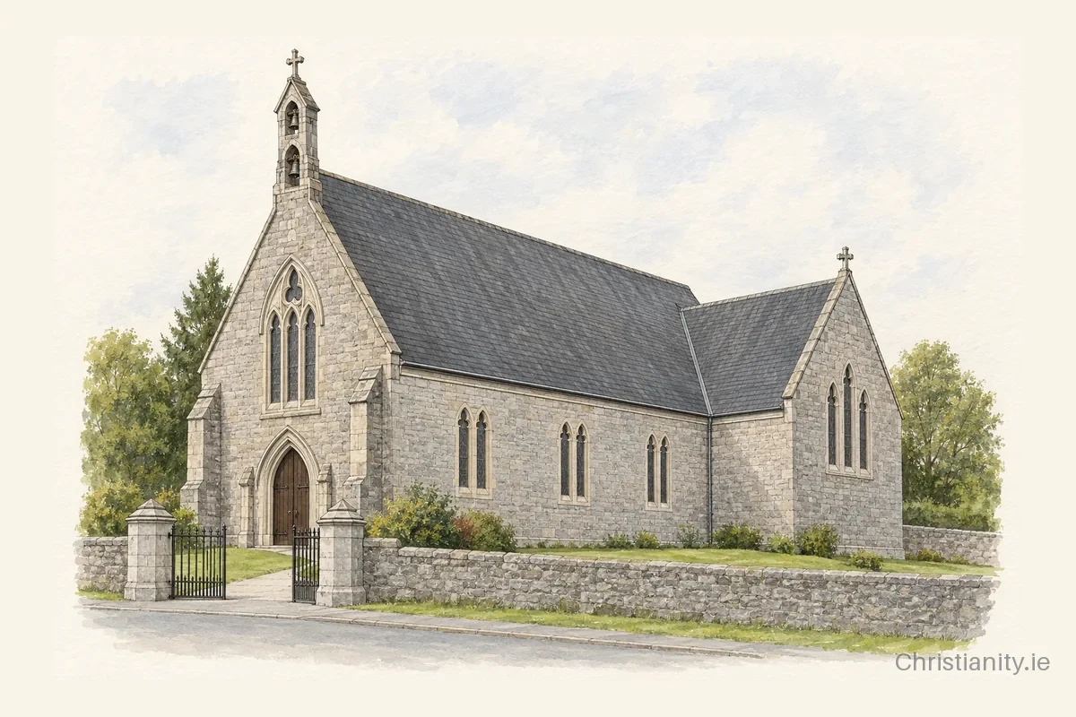 Watercolour and ink illustration of St. Mary