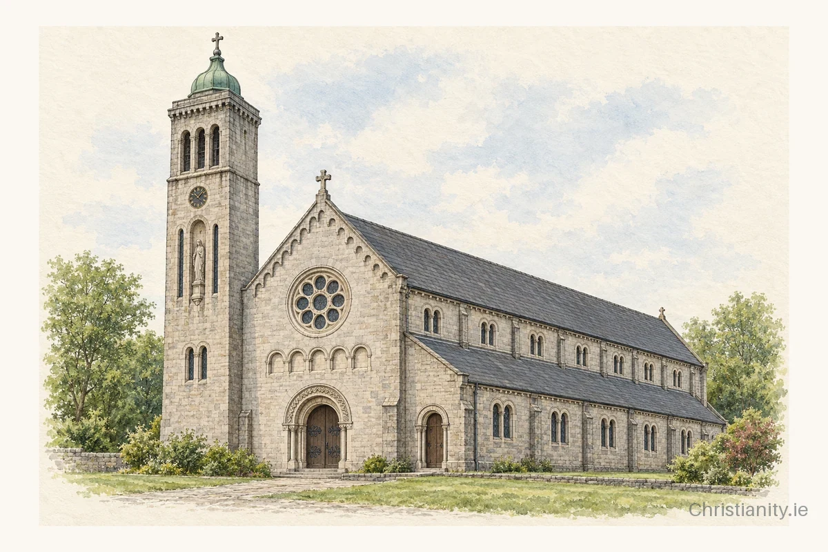 Watercolour and ink illustration of St. Mary