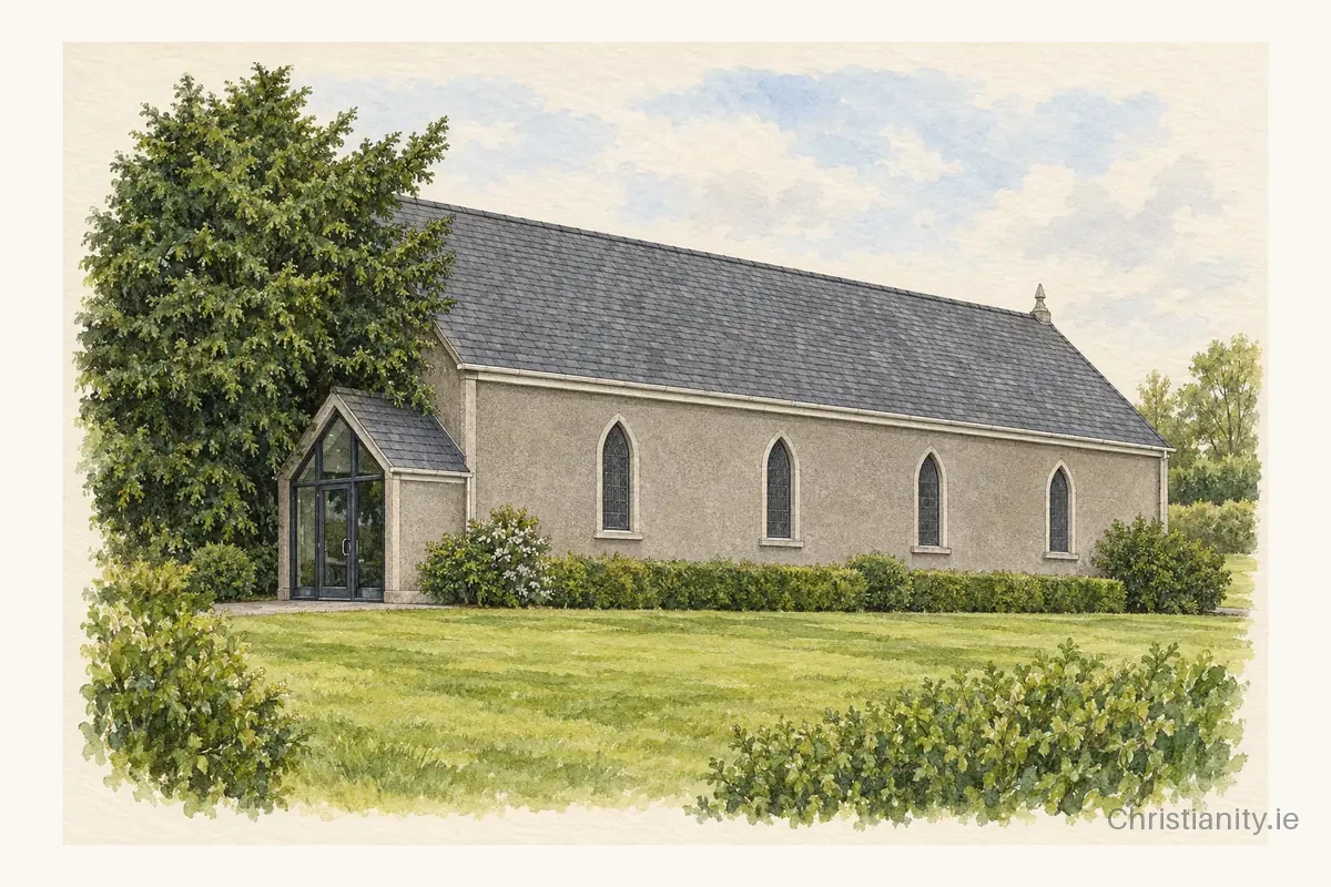 Watercolour and ink illustration of St. Mary