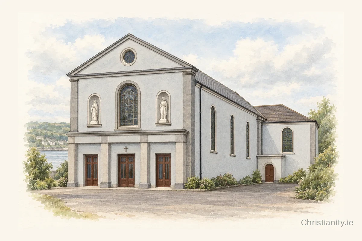 Watercolour and ink illustration of St. Mary