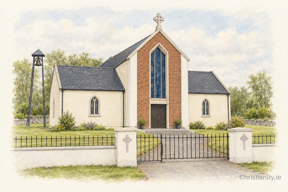 Watercolour and ink illustration of St. Mary's