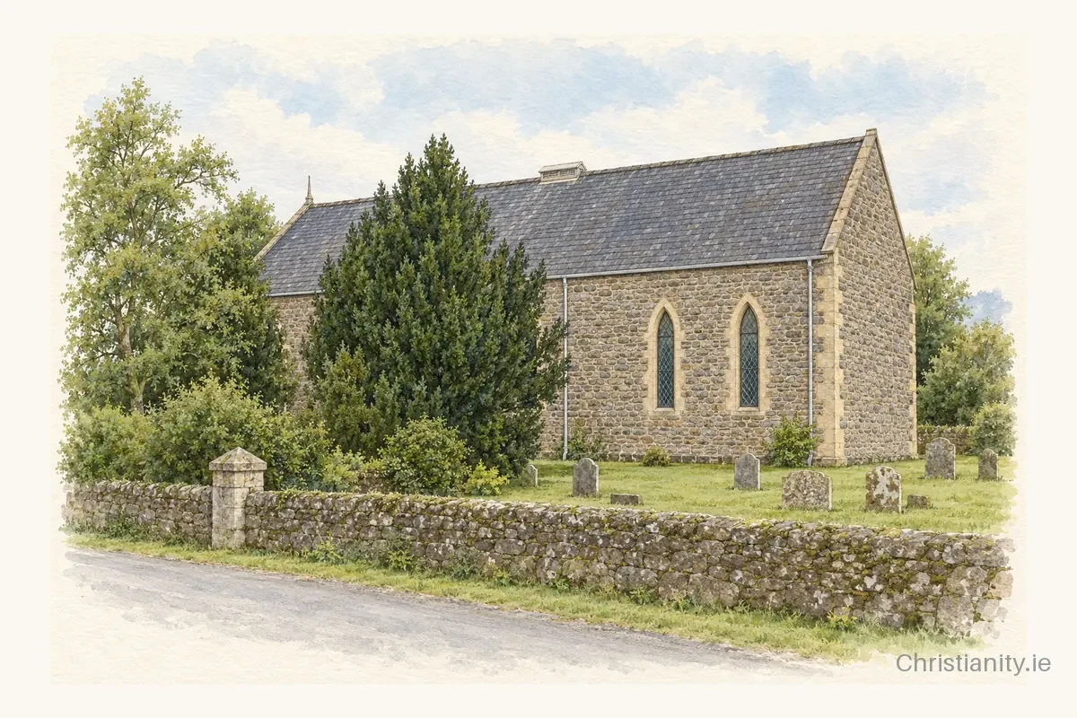 Watercolour and ink illustration of St. Mary's Church