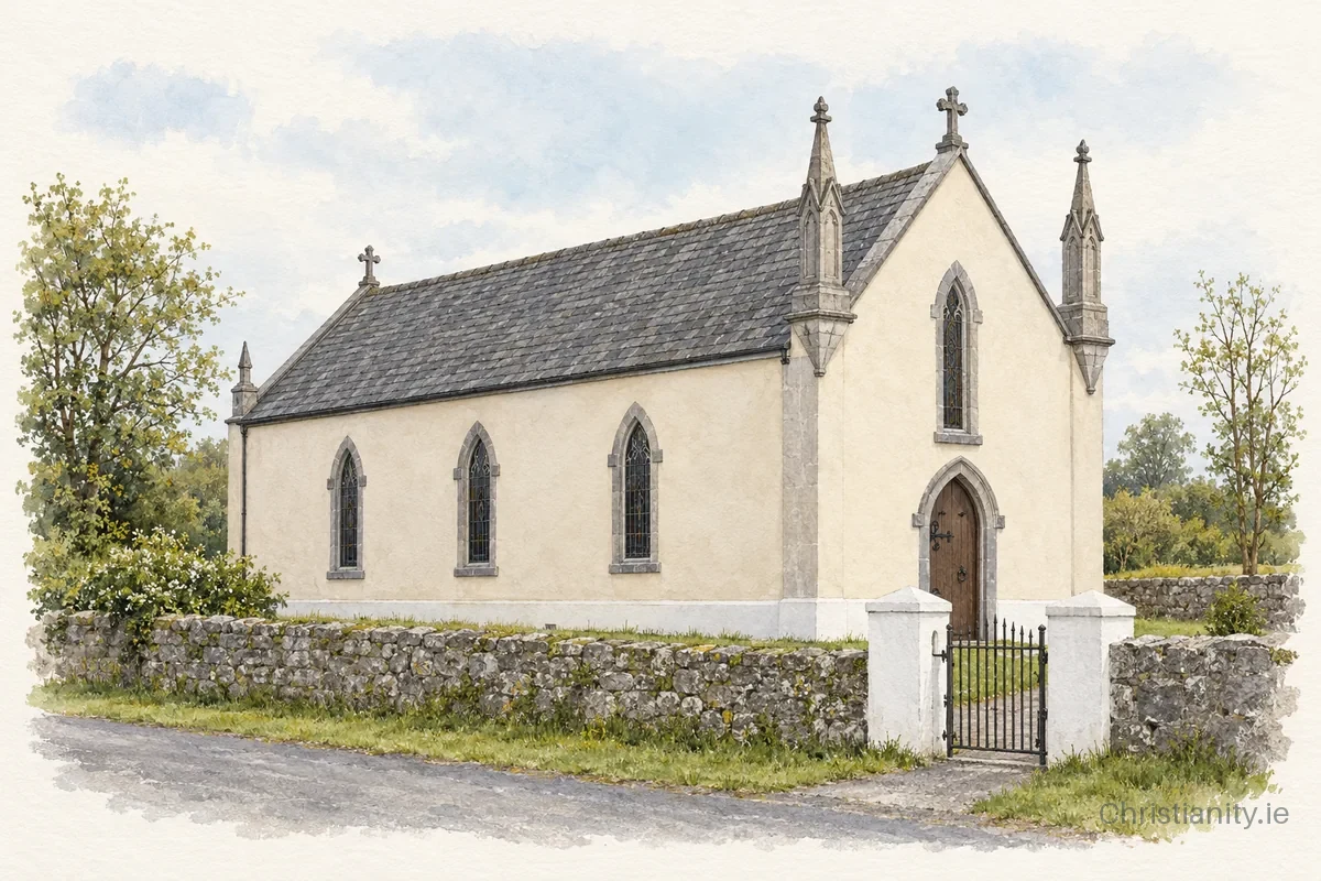 Watercolour and ink illustration of St Mary’s Church