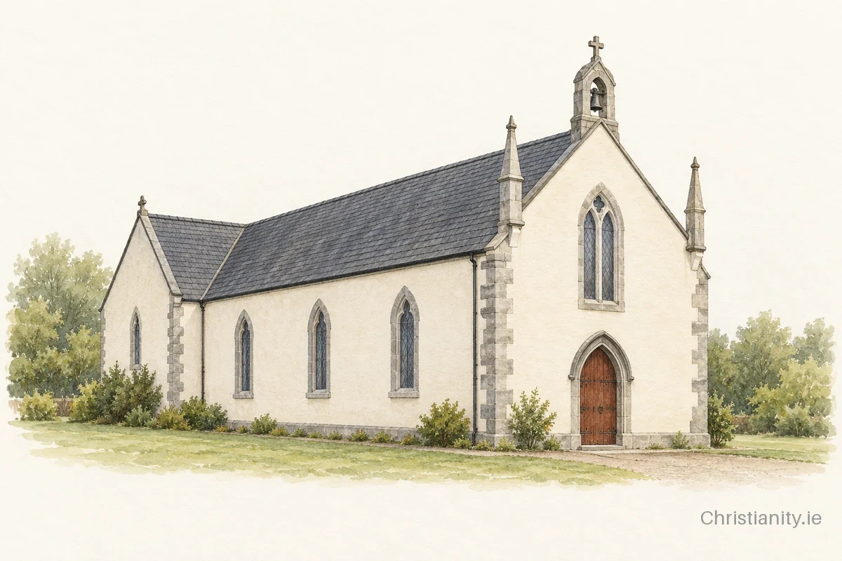 Watercolour and ink illustration of St Mary’s Church