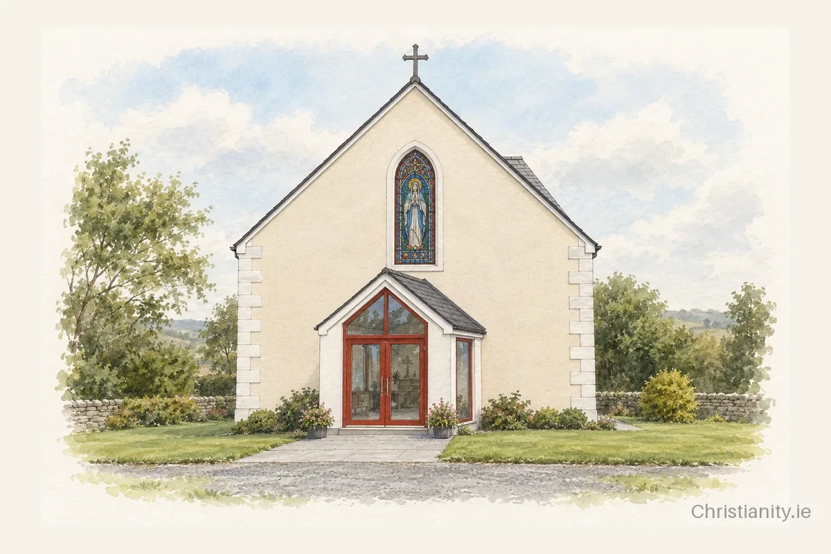 Watercolour and ink illustration of St. Mary's Church