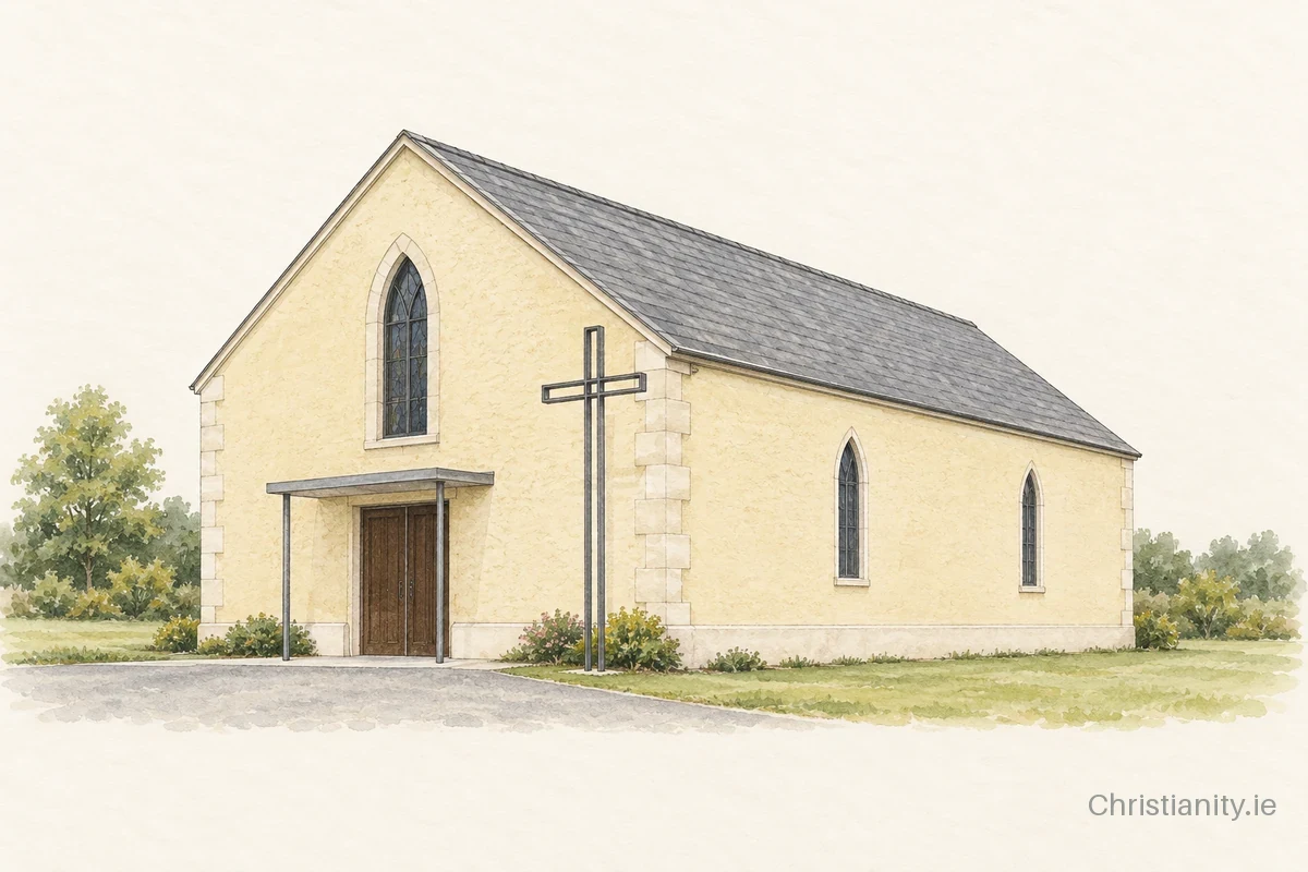 Watercolour and ink illustration of St Mary’s Church