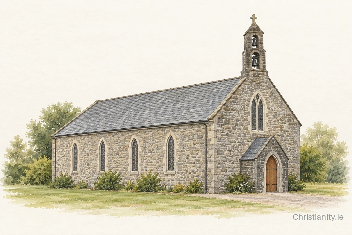 Watercolour and ink illustration of St Mary’s Church