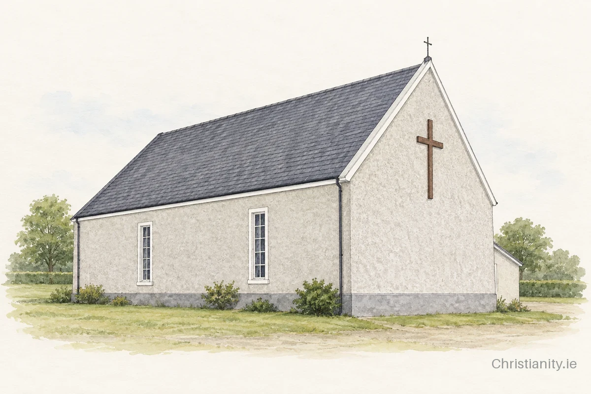 Watercolour and ink illustration of St Mary’s Church