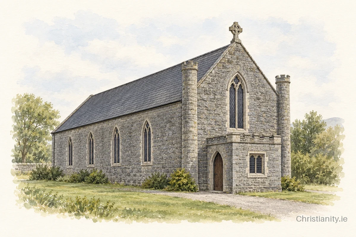 Watercolour and ink illustration of St. Mary’s Church