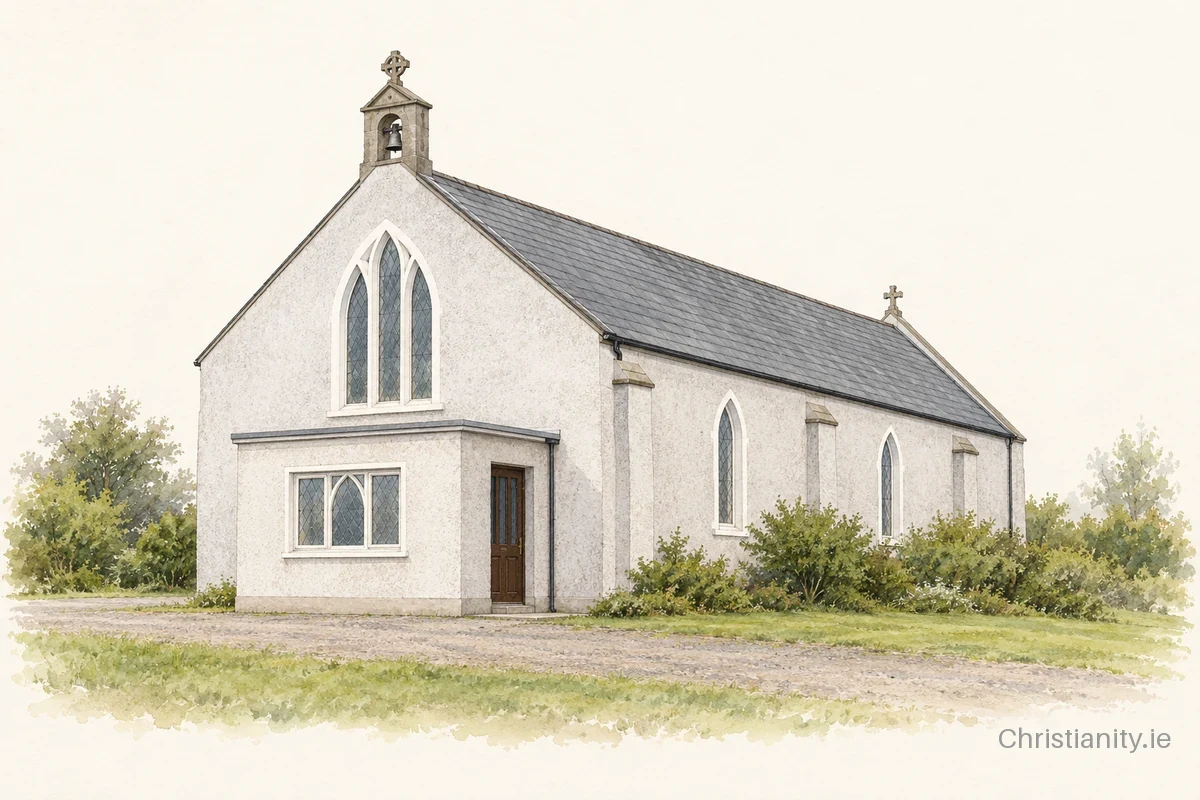Watercolour and ink illustration of St Mary’s Church