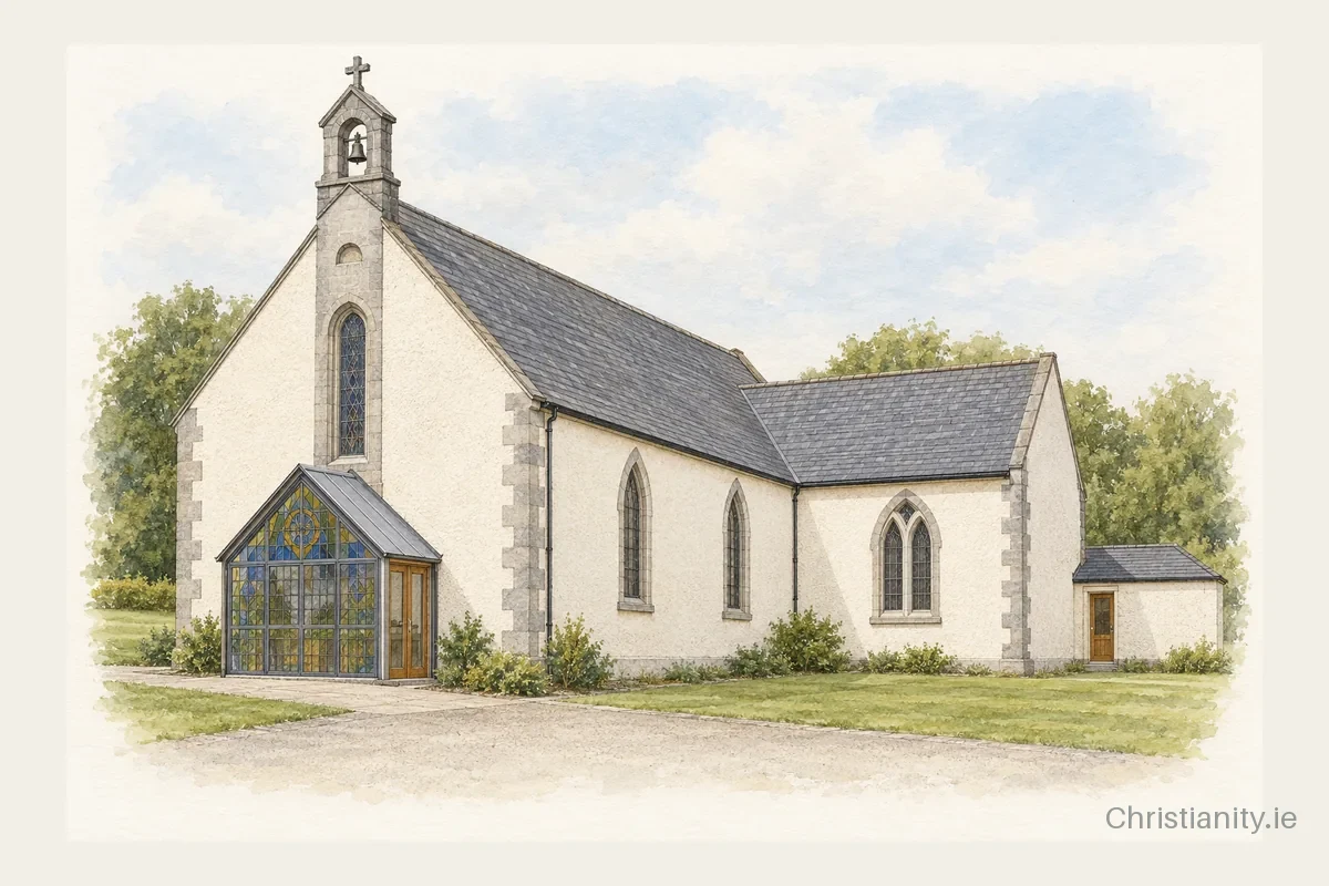 Watercolour and ink illustration of St. Mary’s Church