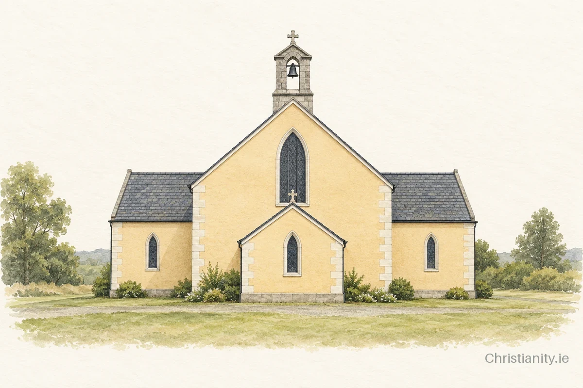 Watercolour and ink illustration of St Mary’s