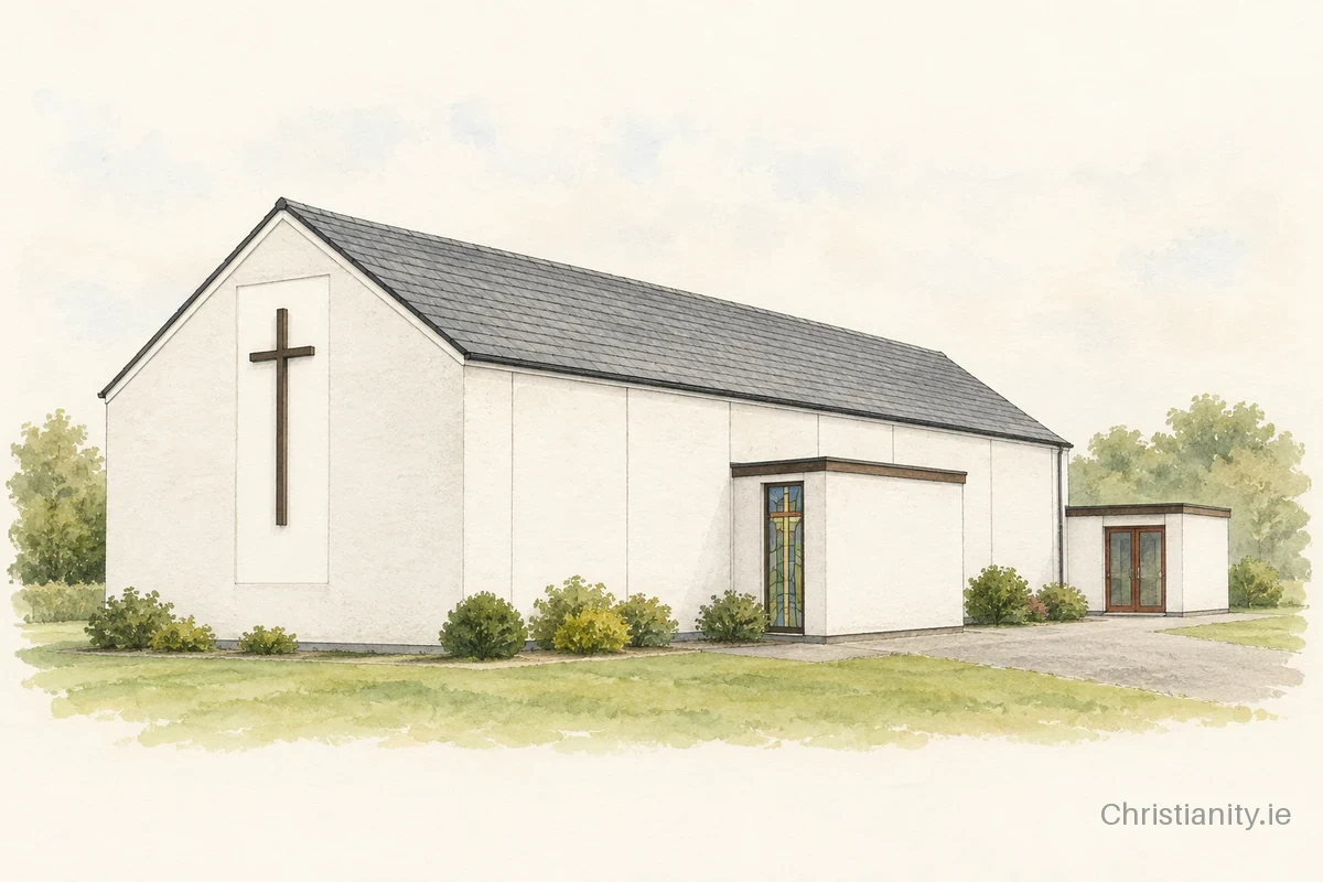 Watercolour and ink illustration of St. Mary’s, Flagmount