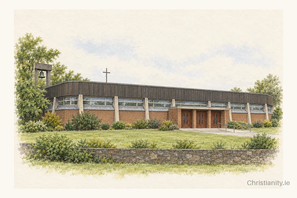 Watercolour and ink illustration of St Mary’s