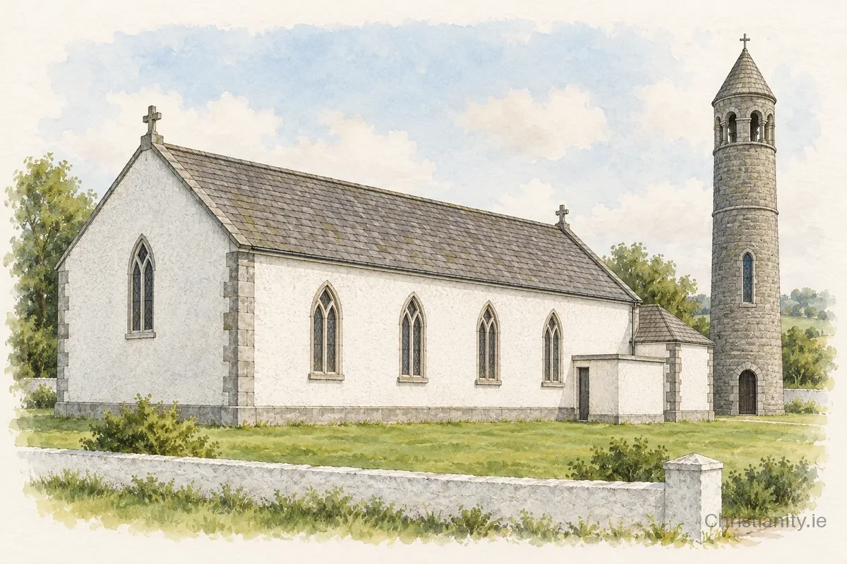 Watercolour and ink illustration of St. Mary’s