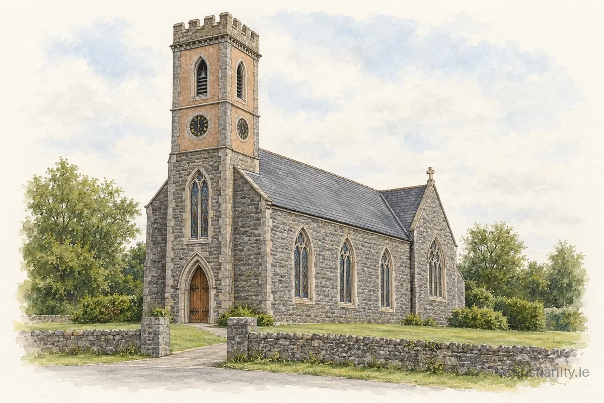 Watercolour and ink illustration of St. Mary’s